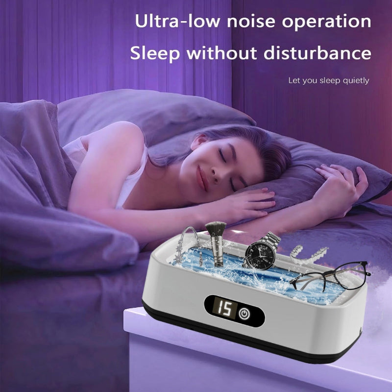 Portable Ultrasonic Cleaner | Professional Jewelry Glasses Denture Cleaning Machine