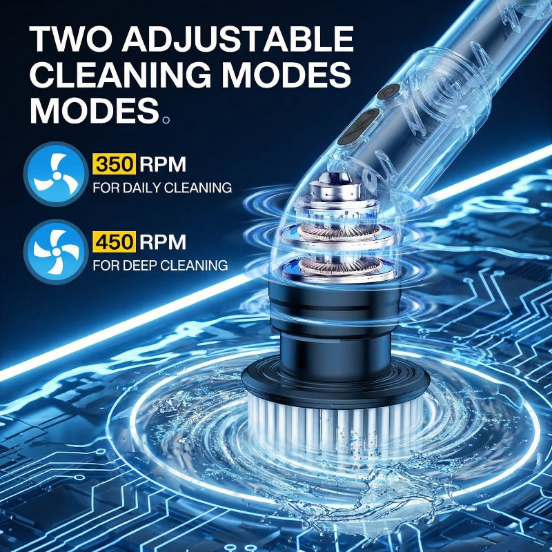 Multifunctional Cordless Electric Cleaning Brush, Handheld Power Scrubber for Bathroom, Kitchen, Floor, Swimming Pool
