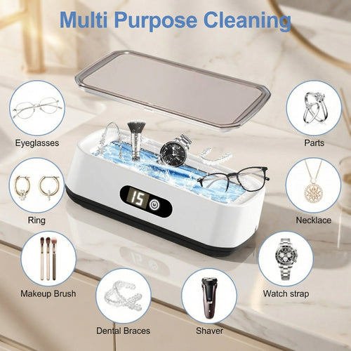 Portable Ultrasonic Cleaner | Professional Jewelry Glasses Denture Cleaning Machine