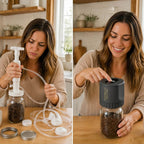 Stop Wasting Food in Your Fridge | Seal any mason jar in seconds — no manual pumping needed