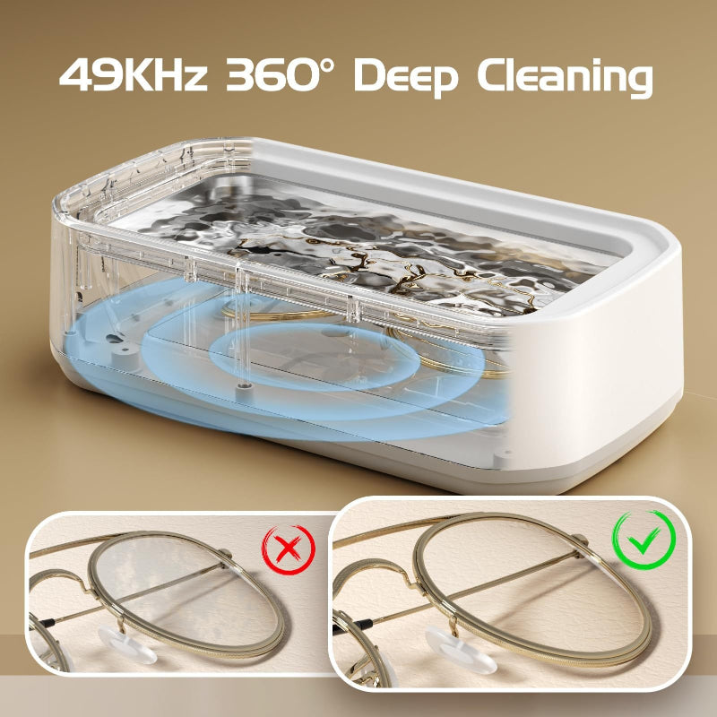 Portable Ultrasonic Cleaner | Professional Jewelry Glasses Denture Cleaning Machine